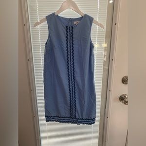 Vineyard Vines Girls Dress Blue with Rickrack Design Size 12 EUC